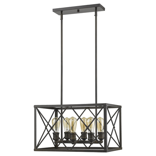 Brooklyn 6-Light Oil-Rubbed Bronze Pendant homeroots lighting