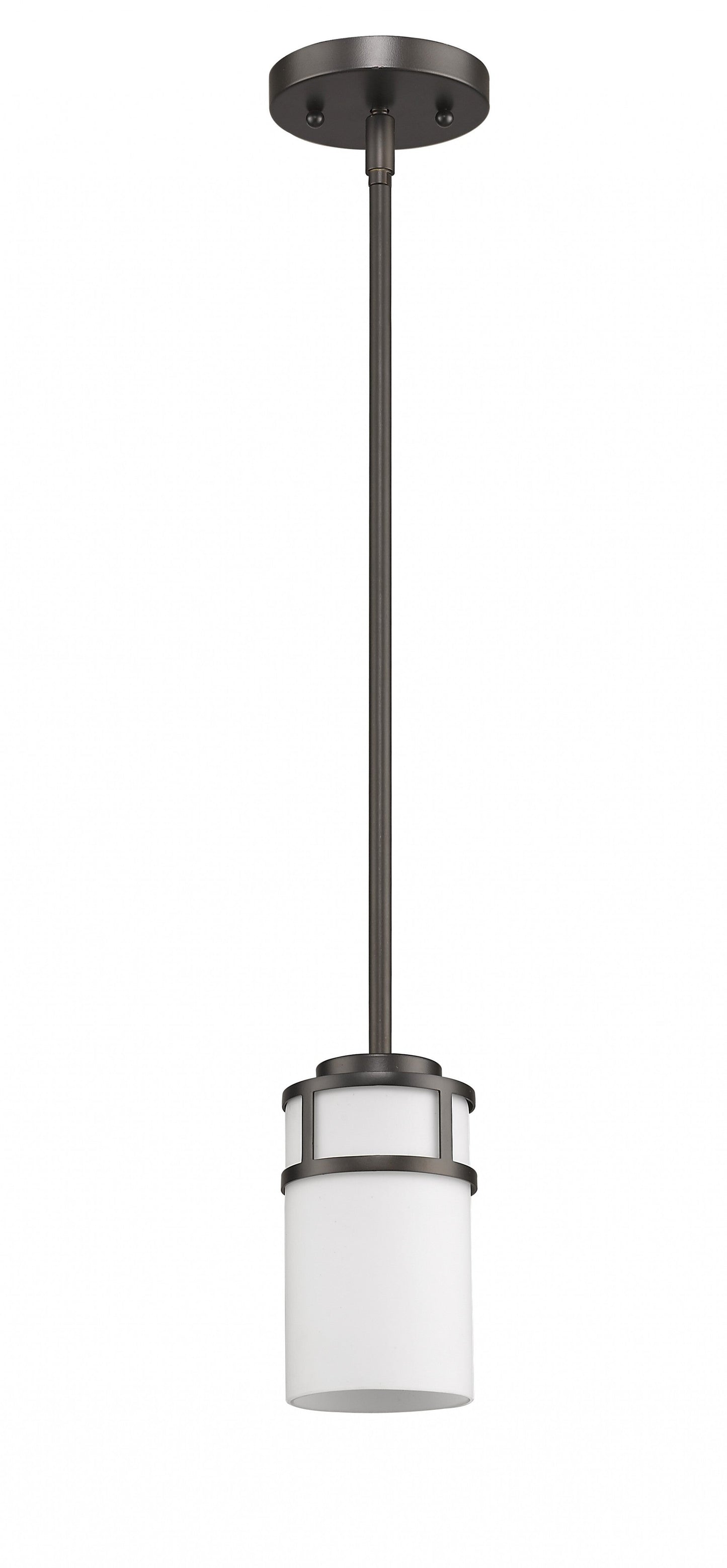 Brushed Bronze Minimalist Cylindrical Hanging Light homeroots lighting