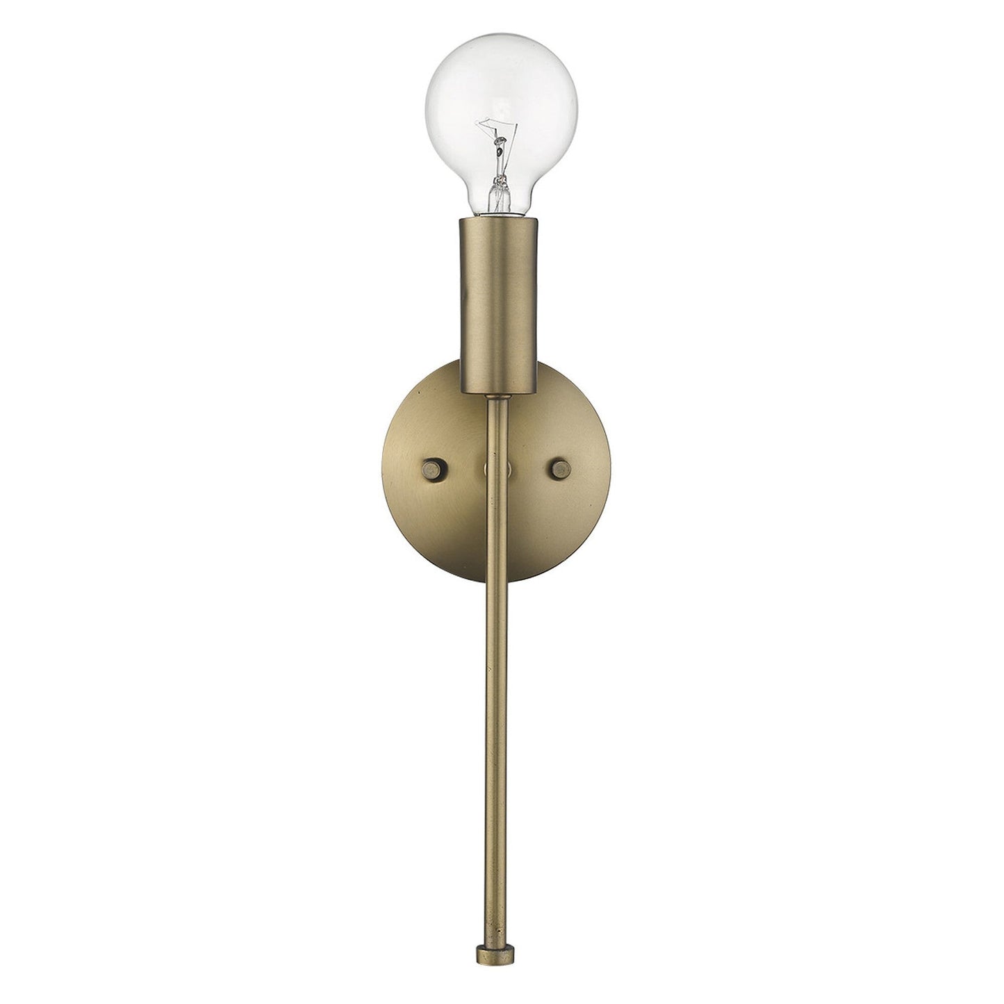 Dull Gold Narrow Bulb Wall Light homeroots lighting