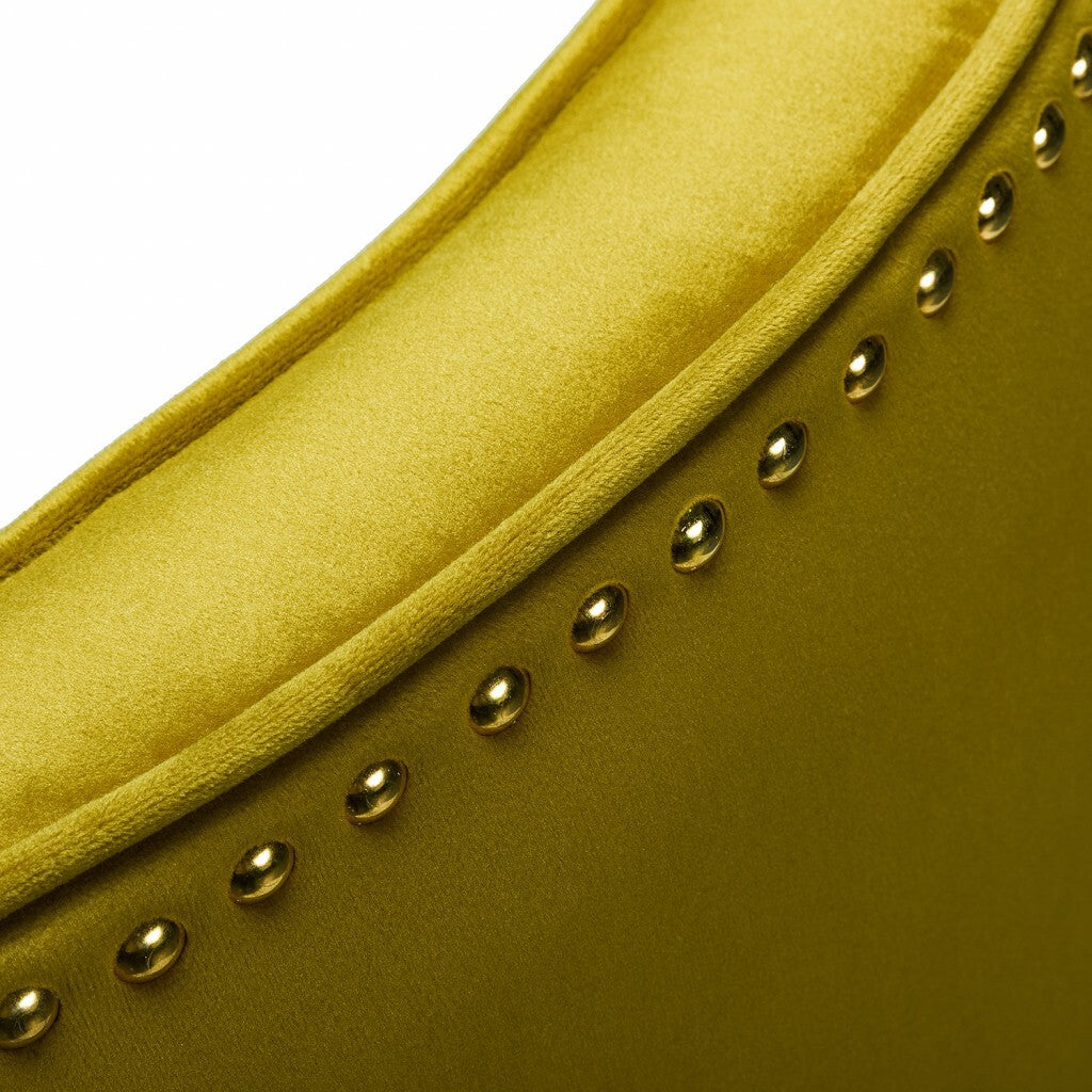 Contempo Dark Mustard Velvet Nailhead Office Chair homeroots office