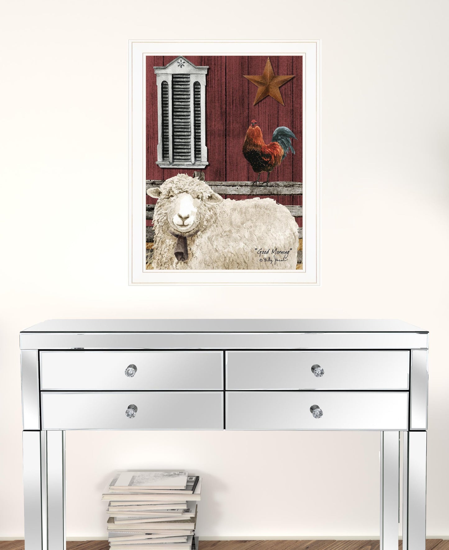 Good Morning 3 White Framed Print Wall Art