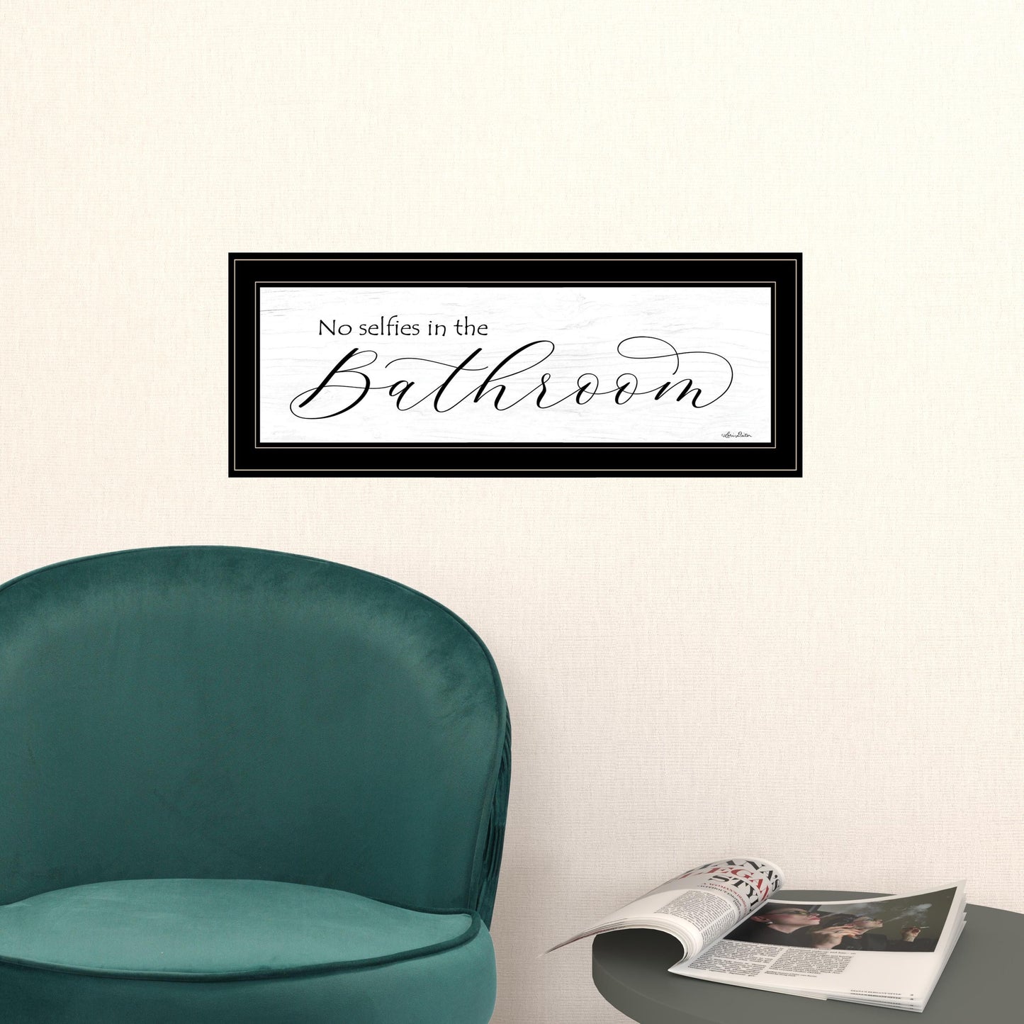 Set Of Two Household Humor 3 Black Framed Print Bathroom Wall Art