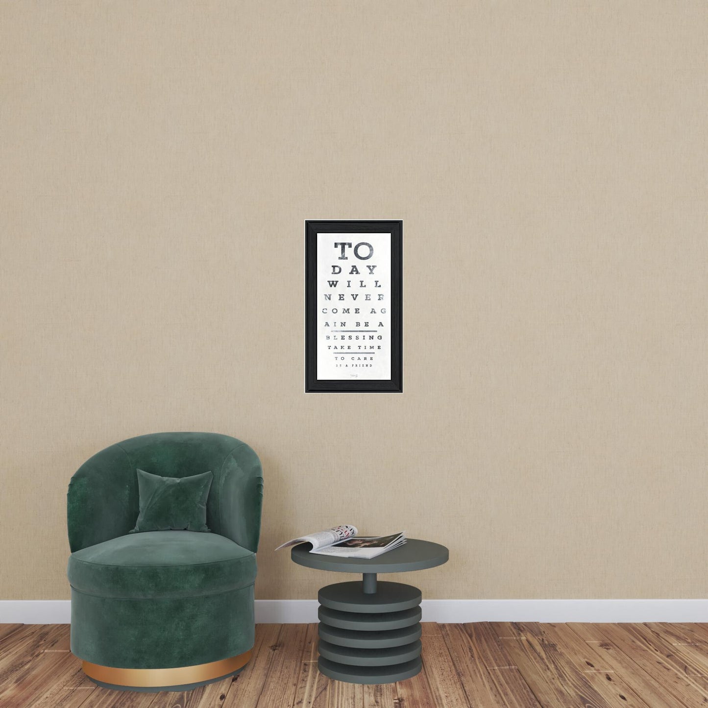 Set Of Two Eye Charts 4 Black Framed Print Wall Art