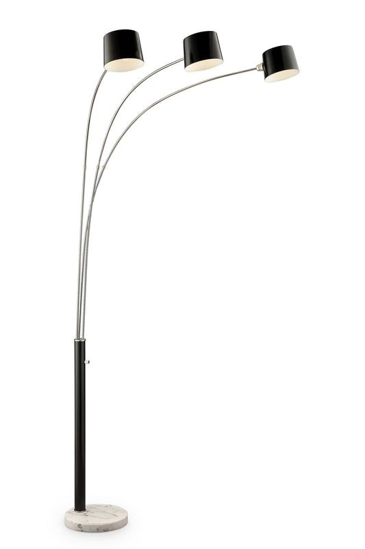 Black Metal Three Light Floor Lamp homeroots lighting