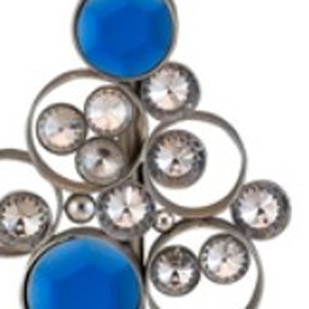 Dazzling Faux Crystal and Turquoise Silver Table Lamp homeroots lighting