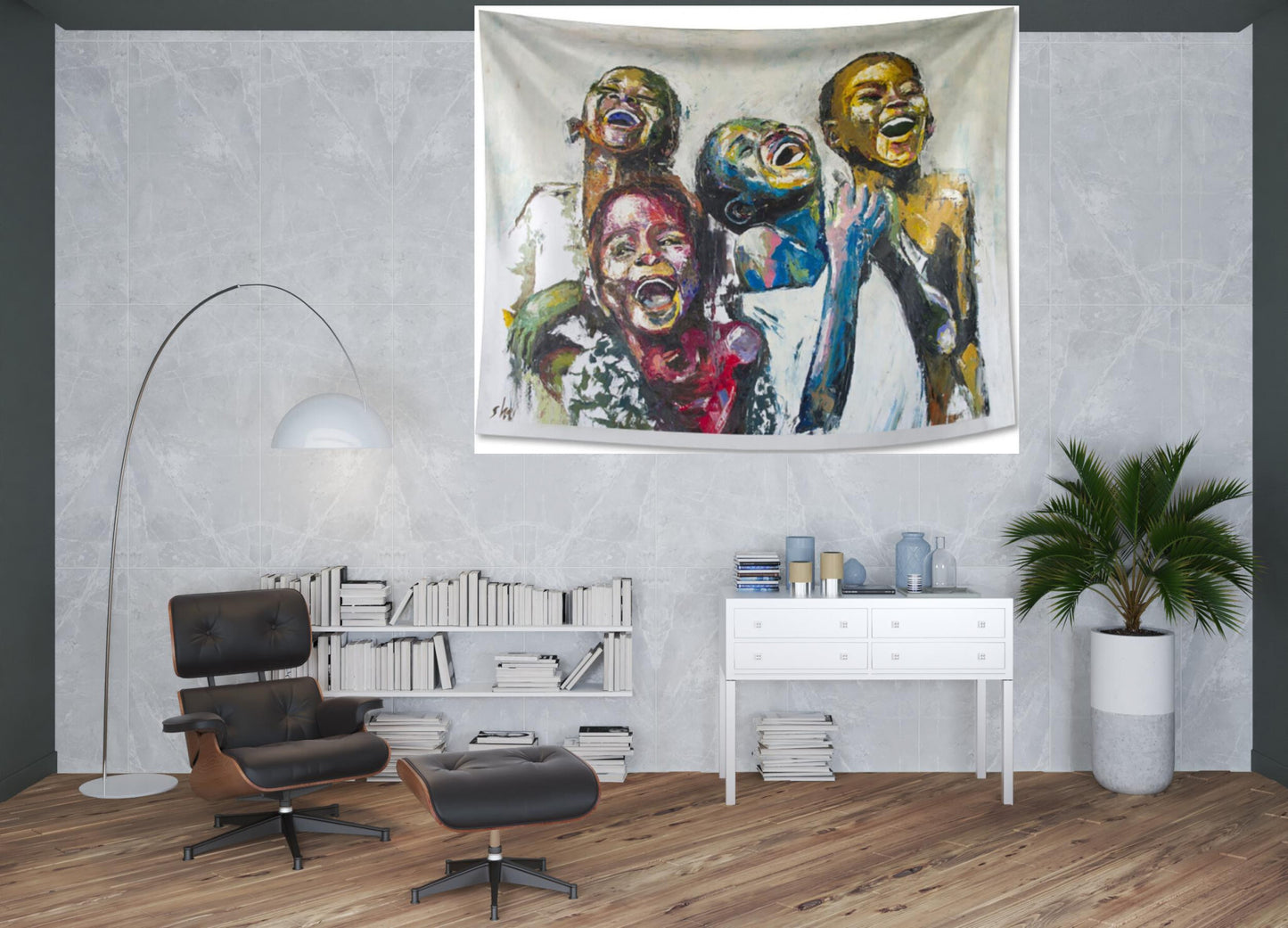 Julio Happy Kids Unframed Tapestry Wall Art