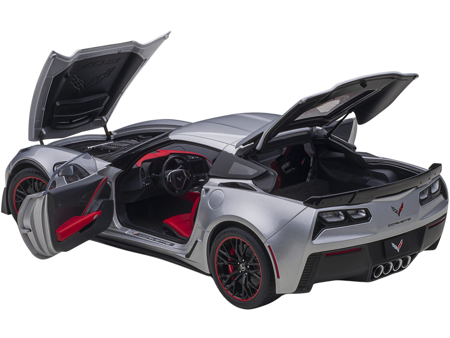 Chevrolet Corvette C7 Z06 Blade Silver 1/18 Model Car by Autoart