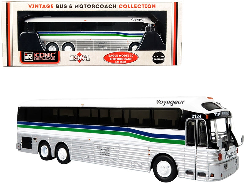 1984 Eagle Model 10 Motorcoach Bus "Montreal" (Canada) "Voyageur" "Vintage Bus & Motorcoach Collection" 1/87 (HO) Diecast Model by Iconic Replicas Iconic Replicas