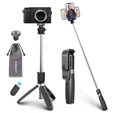 ELEGIANT bluetooth Selfie Stick Tripod Monopod 360° Rotation Adjustable Telescopic Extendable with Remote Control for Gopro Action Camera Sport DSLR Cam for iPhone Huawei Mobile Phone Smartphone