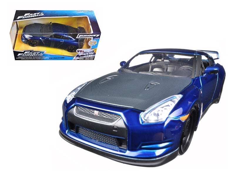 Brian's 2009 Nissan GTR R35 Blue "Fast & Furious 7" Movie 1/24 Diecast Model Car by Jada W2B