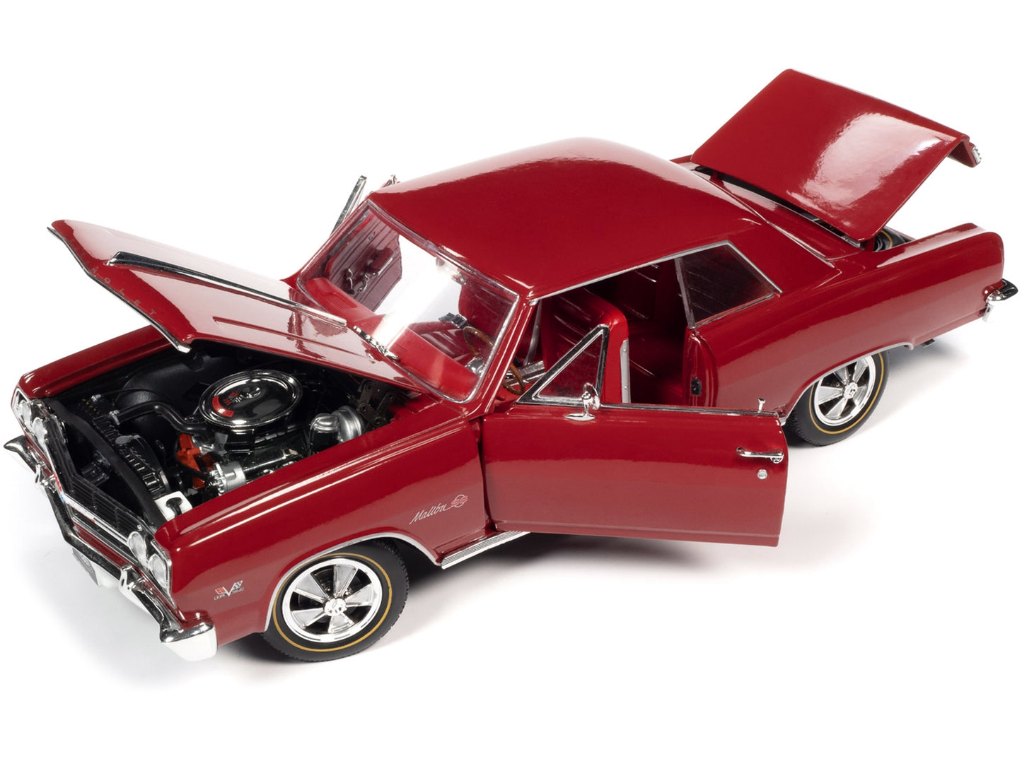 1965 Chevrolet Chevelle Malibu SS Z-16 Regal Red with Red Interior "Muscle Car & Corvette Nationals" (MCACN) 1/18 Diecast Model Car by Auto World