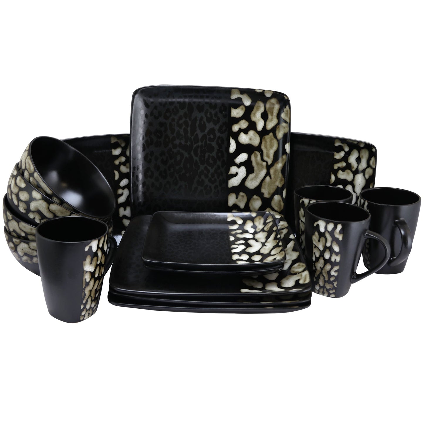 Elama Savannah 16 Piece Stoneware Dinnerware Set W2B