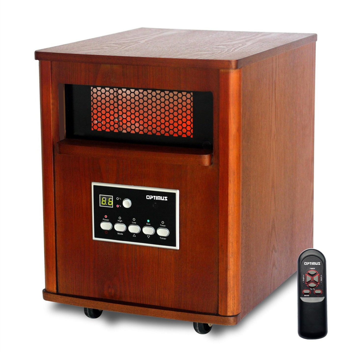 Optimus Infrared Quartz Heater With Remote & LED Display OPTIMUS