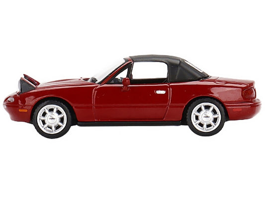 Mazda Miata MX-5 (NA) Classic Red with Headlights and Soft Top Up Limited Edition to 3000 pieces Worldwide 1/64 Diecast Model Car by True Scale Miniatures