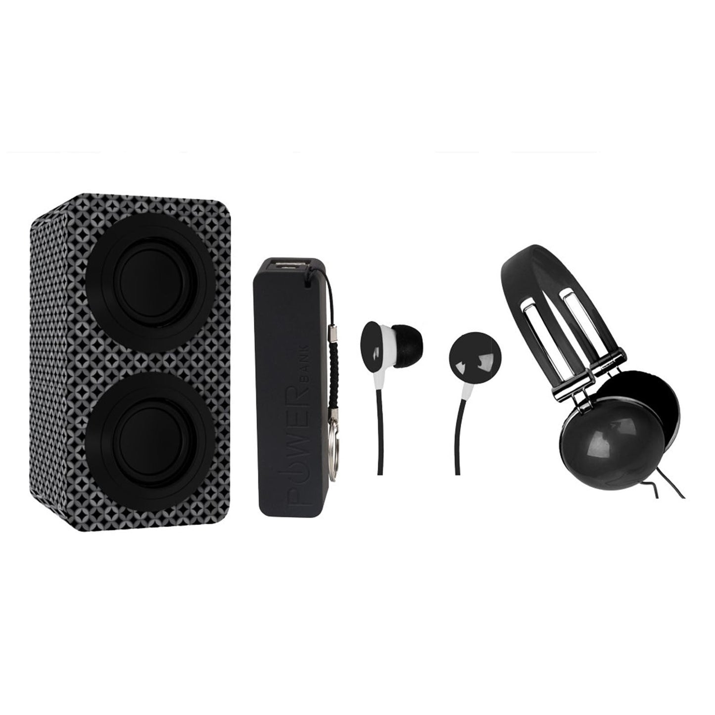 Naxa Portable Bluetooth Stereo Speakers Entertainment Pack-Black NAXA