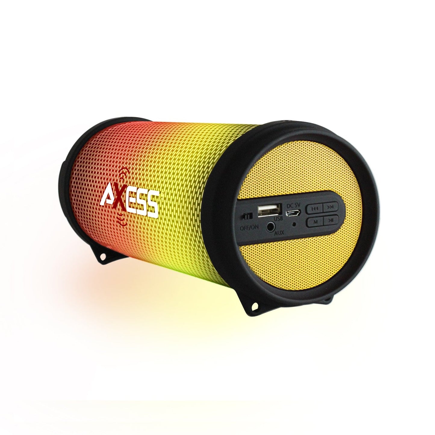 Axess HIFI Bluetooth Media Speaker with Colorful RGB Lights in Yellow AXESS