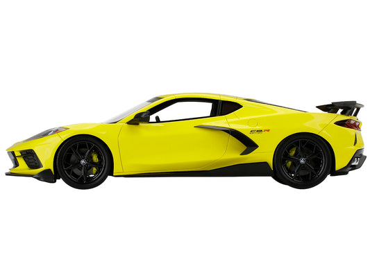 Chevrolet Corvette Stingray C8.R Accelerate Yellow with Gray Stripes "IMSA GTLM Championship Edition" 1/18 Model Car by Top Speed Top Speed