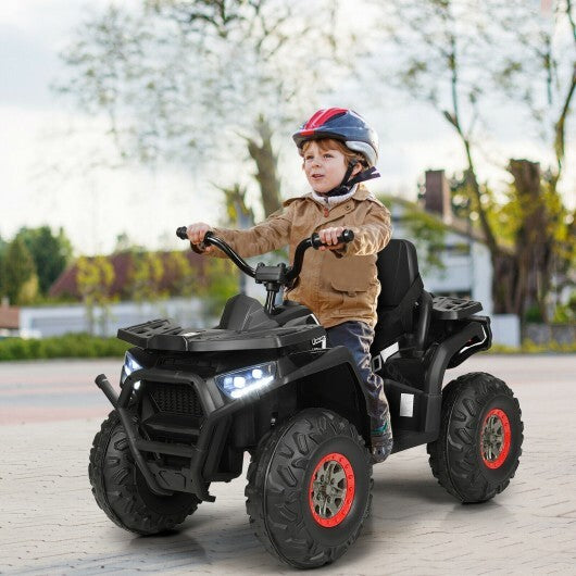 12 V Kids Electric 4-Wheeler ATV Quad with MP3 and LED Lights-Red