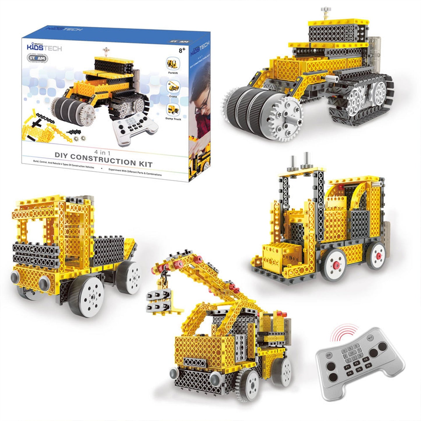 Vivitar KidsTech DIY 4 in 1 Construction Vehicle Kit Vivitar