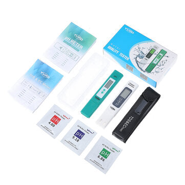 PH0-14 LCD Digital PH Meter + 3 in 1 TDS-EC Water Purity Hydroponic Water Tester Pen