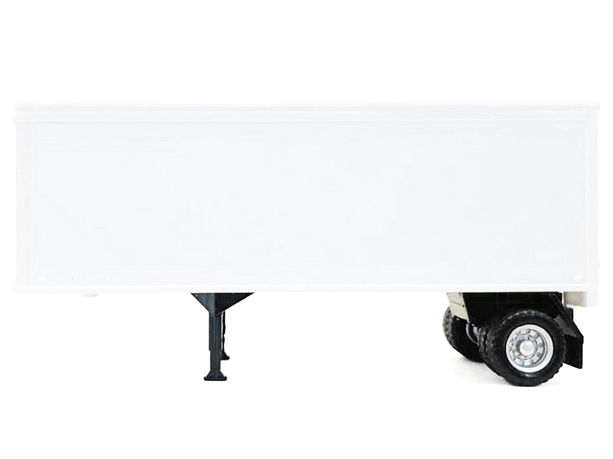 27ft Single-Axle Trailer (No Converter Dolly) White 1/87 (HO) Plastic Model by Promotex Promotex