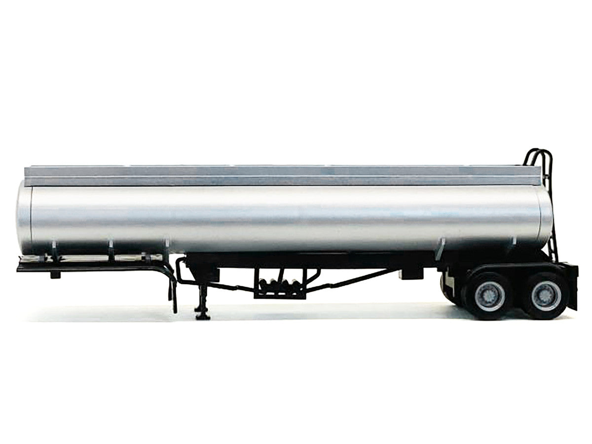 Elliptical Tanker Trailer Silver 1/87 (HO) Plastic Model by Promotex Promotex