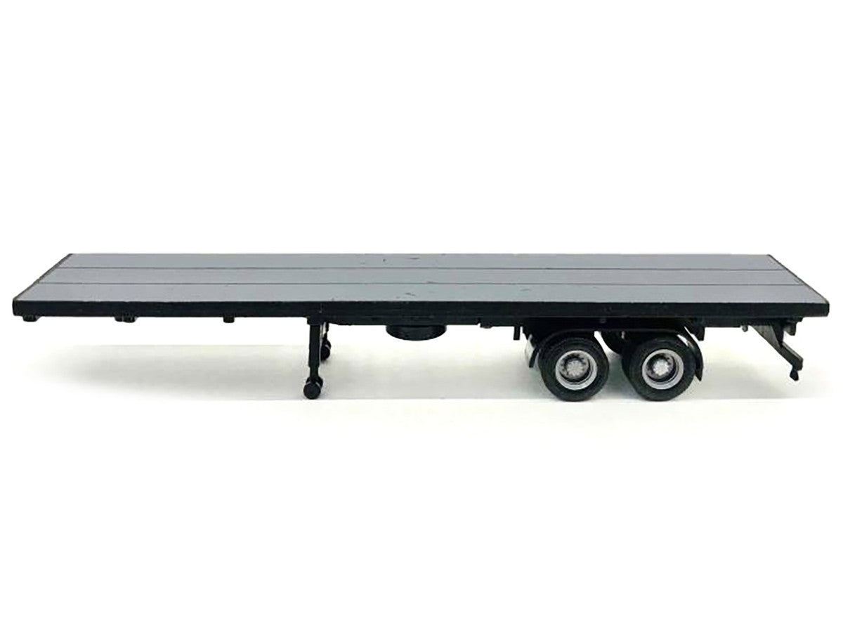 40ft Flatbed Trailer Gray Top 1/87 (HO) Plastic Model by Promotex Promotex