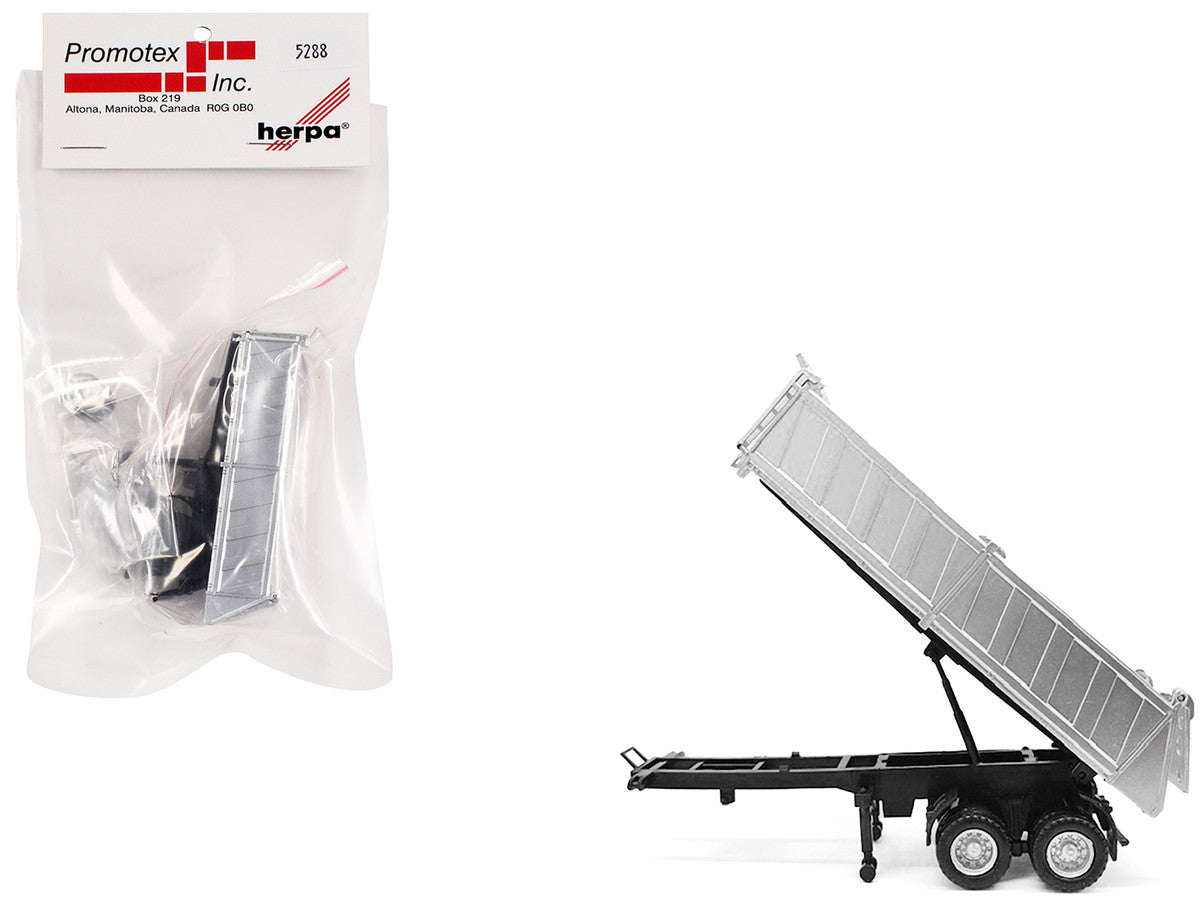 26ft Gravel Trailer Silver 1/87 (HO) Plastic Model by Promotex-0