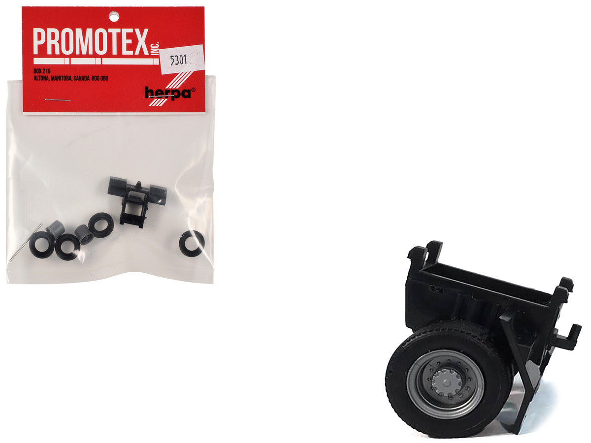 Single Axle Trailer Chassis 1/87 (HO) Plastic Model by Promotex Promotex