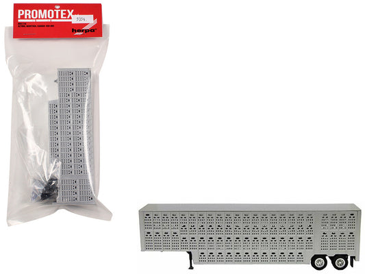 Livestock Trailer Silver 1/87 (HO) Plastic Model by Promotex Promotex