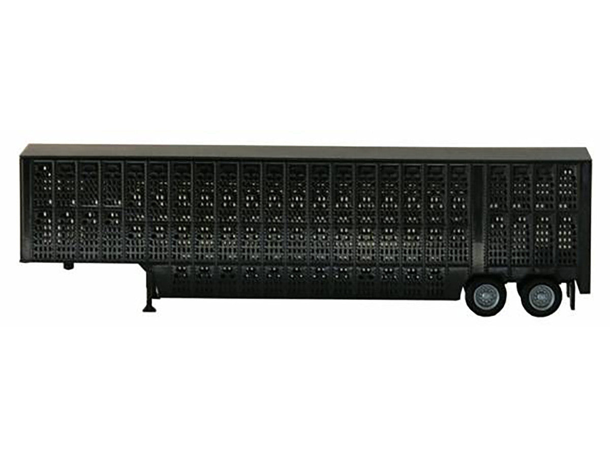 Livestock Trailer Black 1/87 (HO) Plastic Model by Promotex Promotex