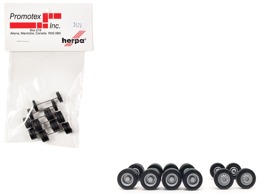 Planetary Hubs Wheel Set (2 Front and 4 Rear) 1/87 (HO) Plastic Model by Promotex-0
