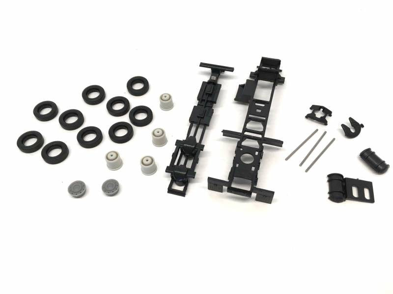 Short Chassis Kit for Kenworth Peterbilt and GMC Cabs 1/87 (HO) Plastic Model by Promotex Promotex