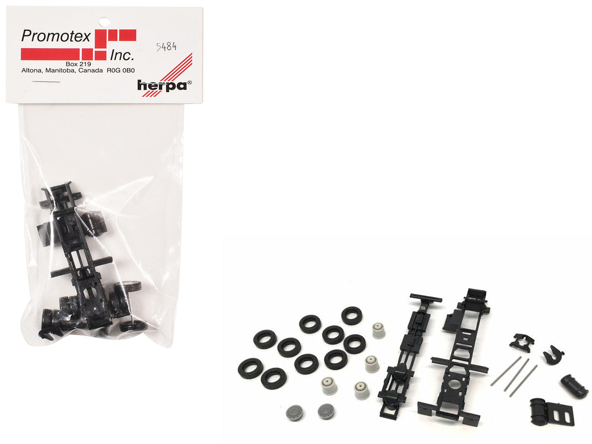 Short Chassis Kit for Kenworth Peterbilt and GMC Cabs 1/87 (HO) Plastic Model by Promotex Promotex