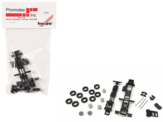 Short Chassis Kit for Kenworth Peterbilt and GMC Cabs 1/87 (HO) Plastic Model by Promotex Promotex
