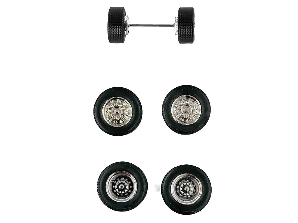 Super Singles with Fronts Sets of Wheels (10 Sets) 1/87 (HO) Plastic Model by Promotex-1