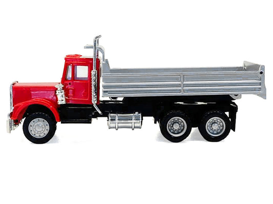 Peterbilt Dump Truck with Red Cab 1/87 (HO) Plastic Model by Promotex Promotex