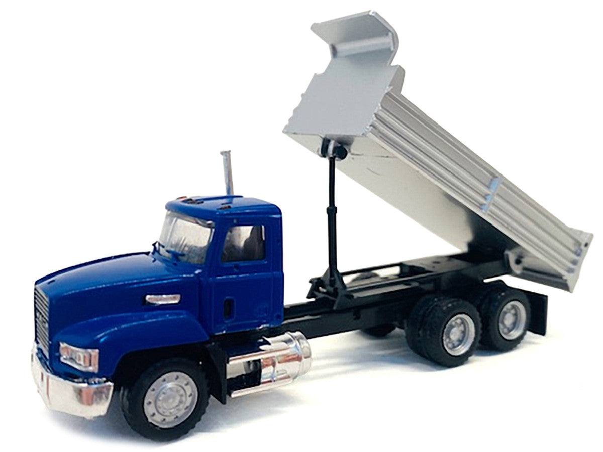 Mack Dump Truck Blue 1/87 (HO) Plastic Model Car by Promotex Promotex
