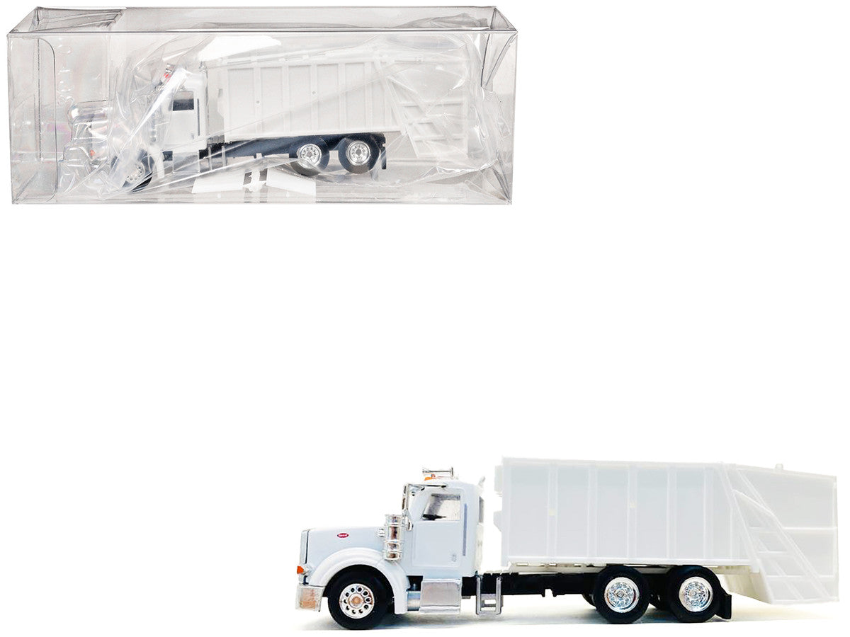 Peterbilt 367 Garbage Truck White 1/87 (HO) Plastic Model Car by Promotex Promotex