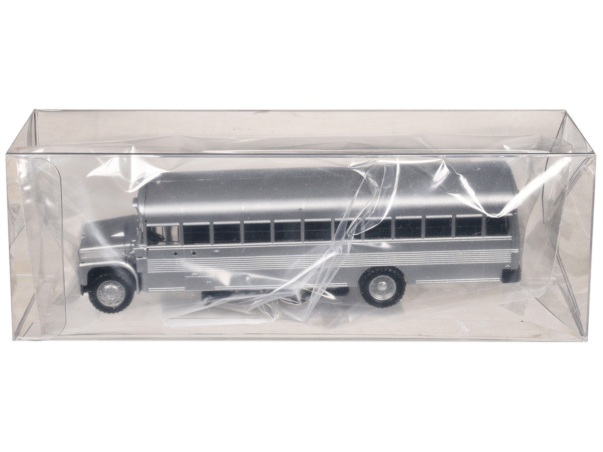 School Bus Silver Metallic 1/87 (HO) Plastic Model by Promotex-2