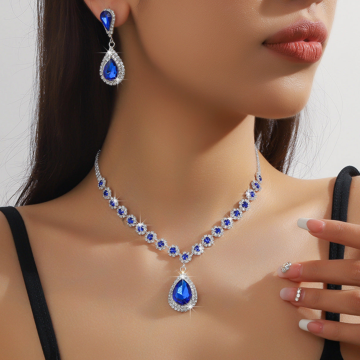Diamond Necklace Earrings And Bracelet Three Piece Jewelry Set Best YouTube Store