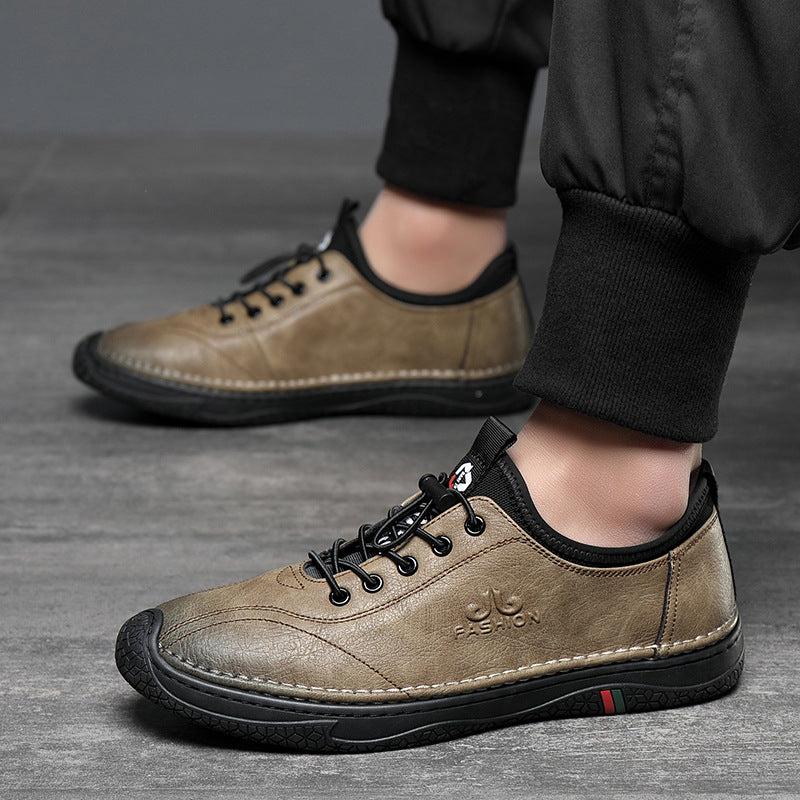 Men's Casual Shoes Men's Genuine Leather Autumn New Low-cut Cowhide Shoes Best YouTube Store
