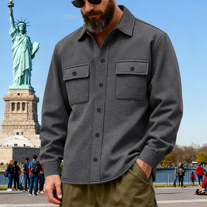 American Heavyweight Loose Fleece-lined Men's Outdoor Workwear Warm Jacket Best YouTube Store