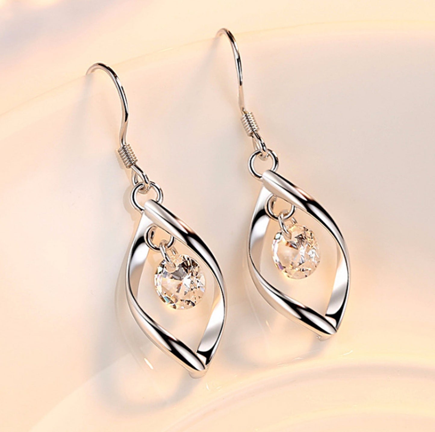 Zircon Reduction Silver Earrings LadyShow.Store