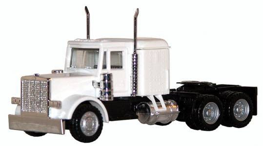 Peterbilt Long Tractor White 1/87 (HO) Plastic Model Car by Promotex Promotex