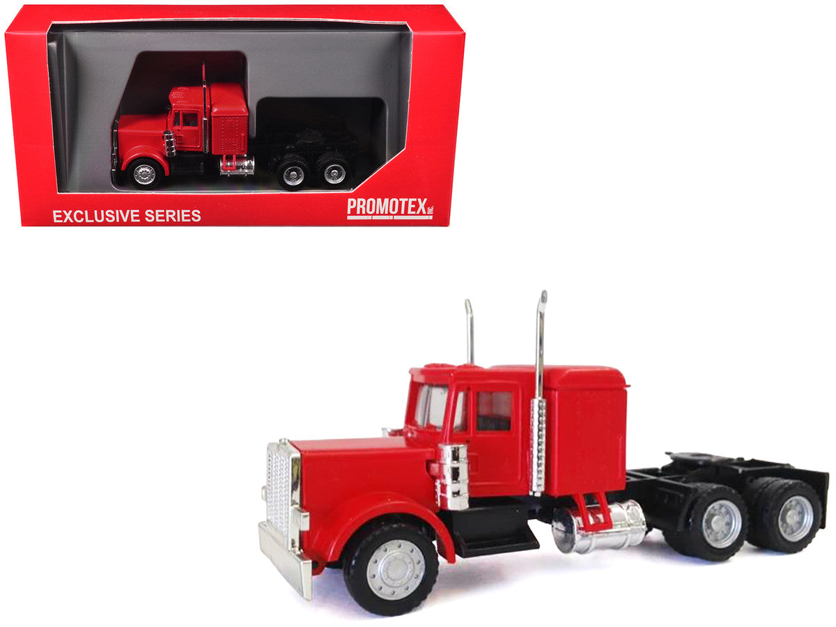 Peterbilt Long Tractor Red 1/87 (HO) Plastic Model Car by Promotex Promotex