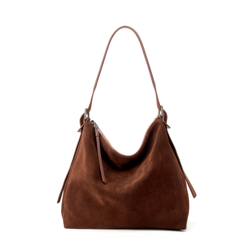 High-end Casual Underarm Tote Bag Made From Top-layer Cowhide Accent Plus