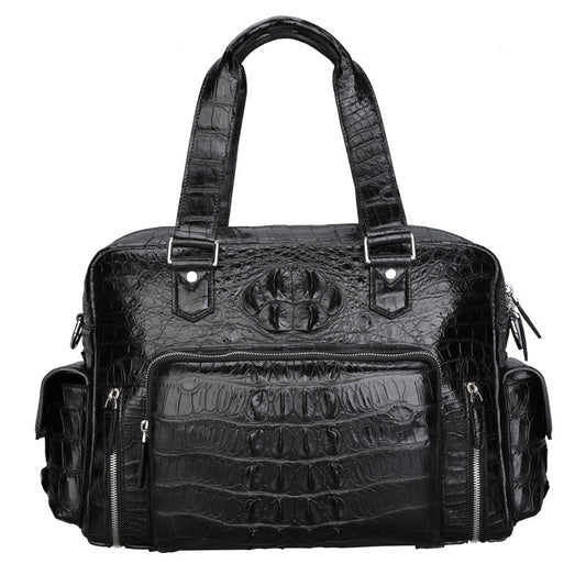 Genuine Leather Crocodile Leather Men's Luggage Bag Outdoor Travel Large Handbag CJD