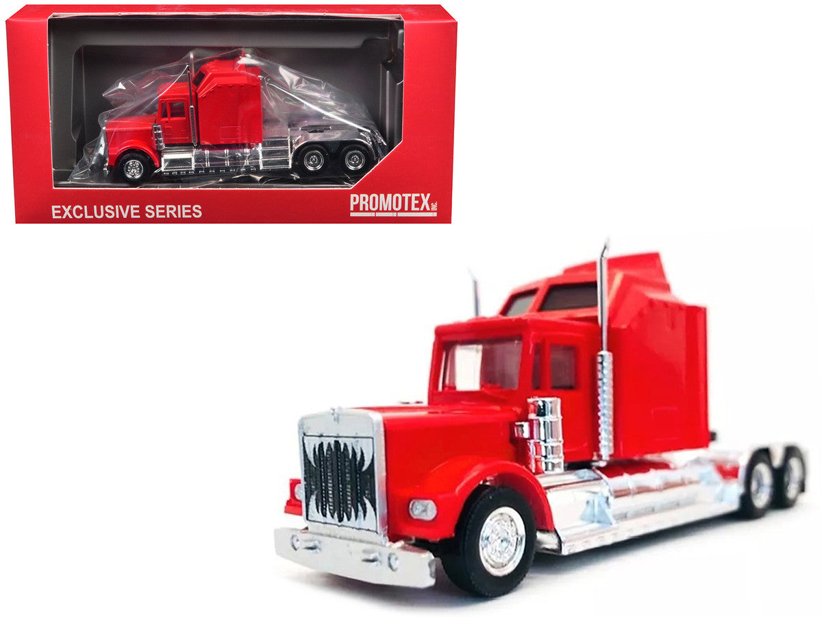 Kenworth W900 with Extra Large Sleeper Red 1/87 (HO) Plastic Model Car by Promotex Promotex