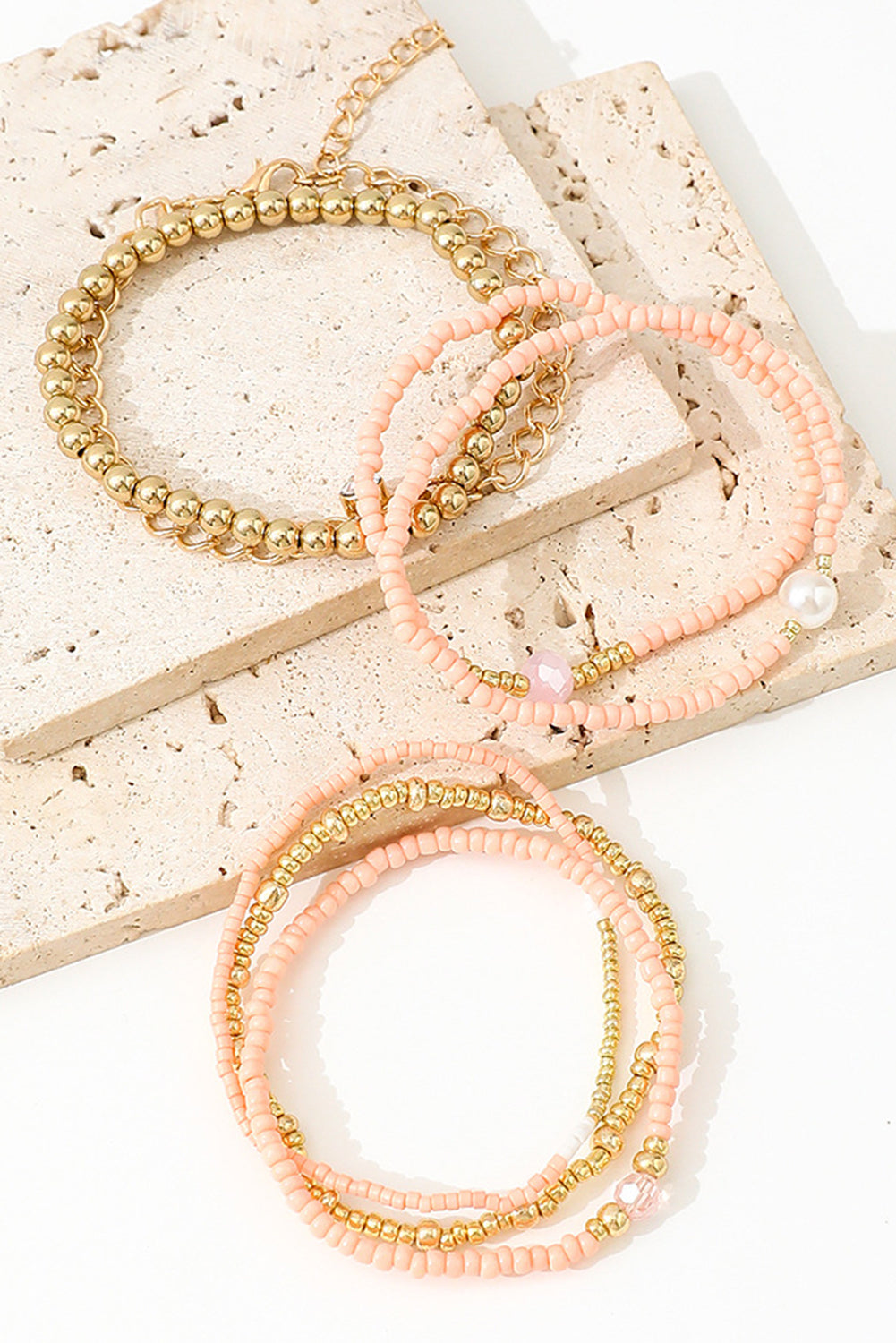 Nancy Simple Beaded Layer Bracelet-1